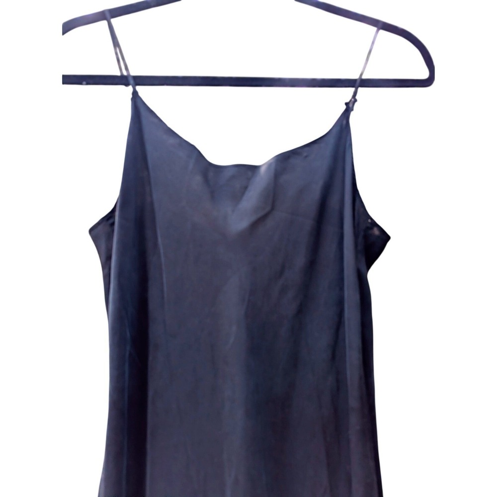 6 J. Crew Women Black Gwyneth Silky CBK Rachel Friends CBK Slip Dres Minimalist - Picture 4 of 11